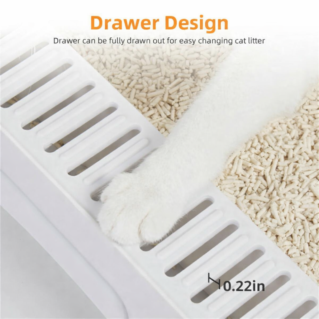 Modern Enclosed Cat Litter Box with Odour Control