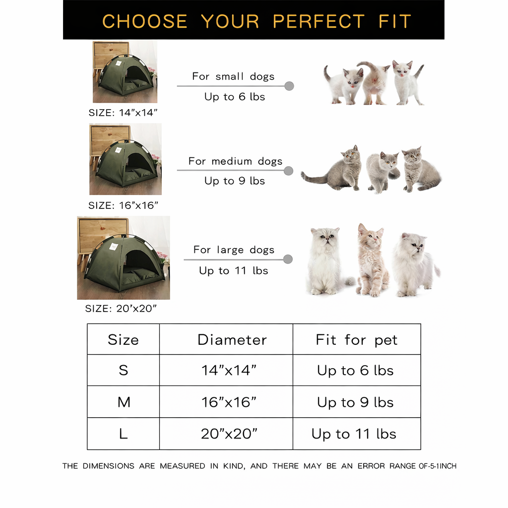 Tent bed for cats - Little house