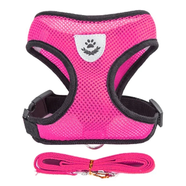 Soft Adjustable Cat Harness & Lead Set – Comfortable, Secure & Stylish (9 Colours)