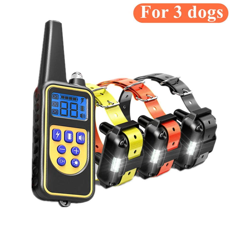 800m Waterproof Dog Training Collar – Long-Range Control with 3 Training Modes