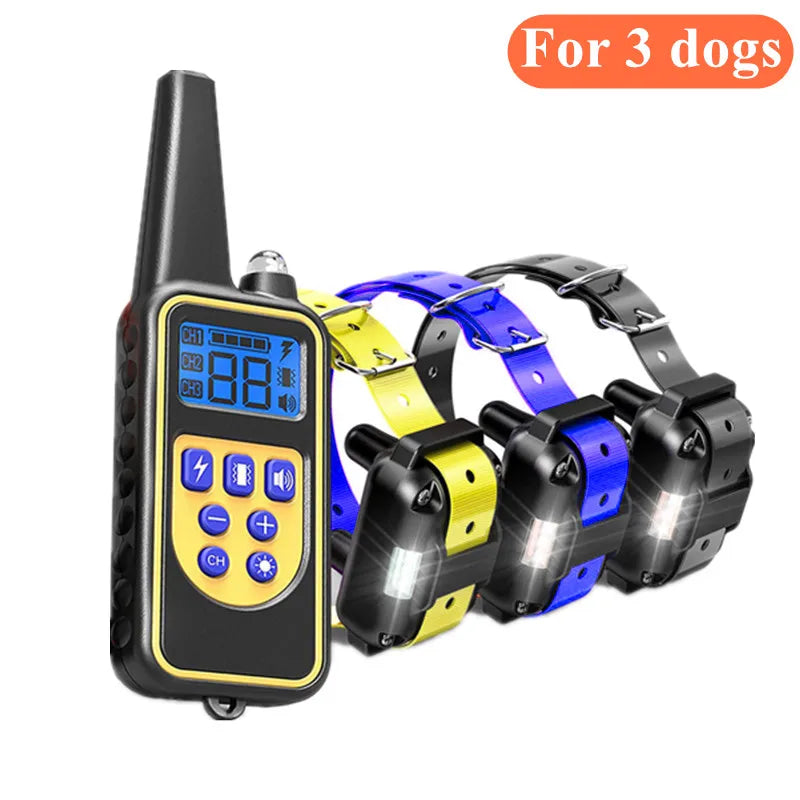 800m Waterproof Dog Training Collar – Long-Range Control with 3 Training Modes