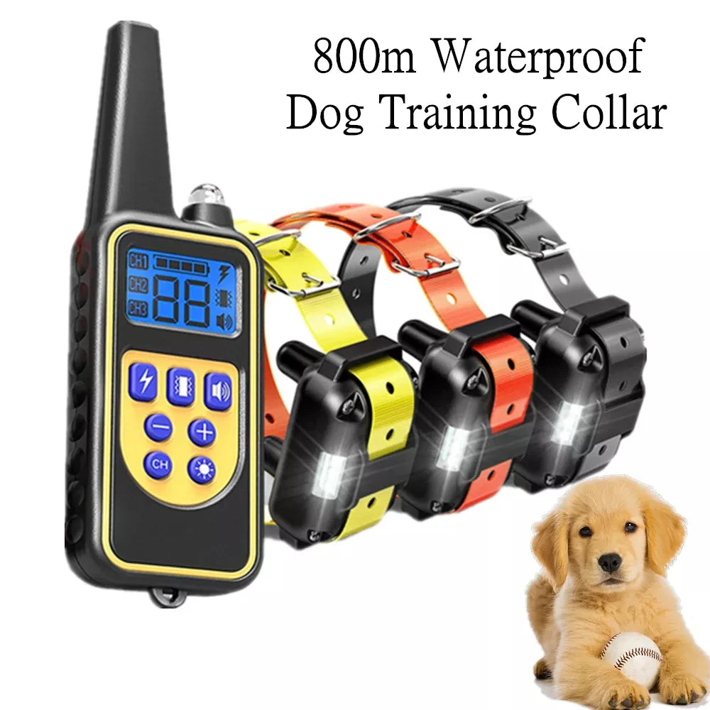 800m Waterproof Dog Training Collar – Long-Range Control with 3 Training Modes