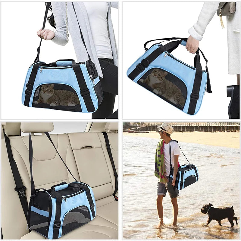 Comfort Mesh Pet Travel Carrier Bag for Cats & Small Dogs