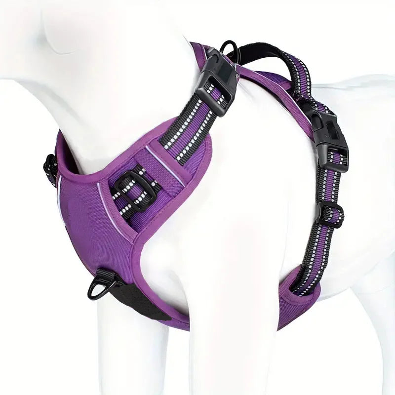 No-Pull Dog Harness with Front & Back Clips – Comfortable Control for Daily Walks