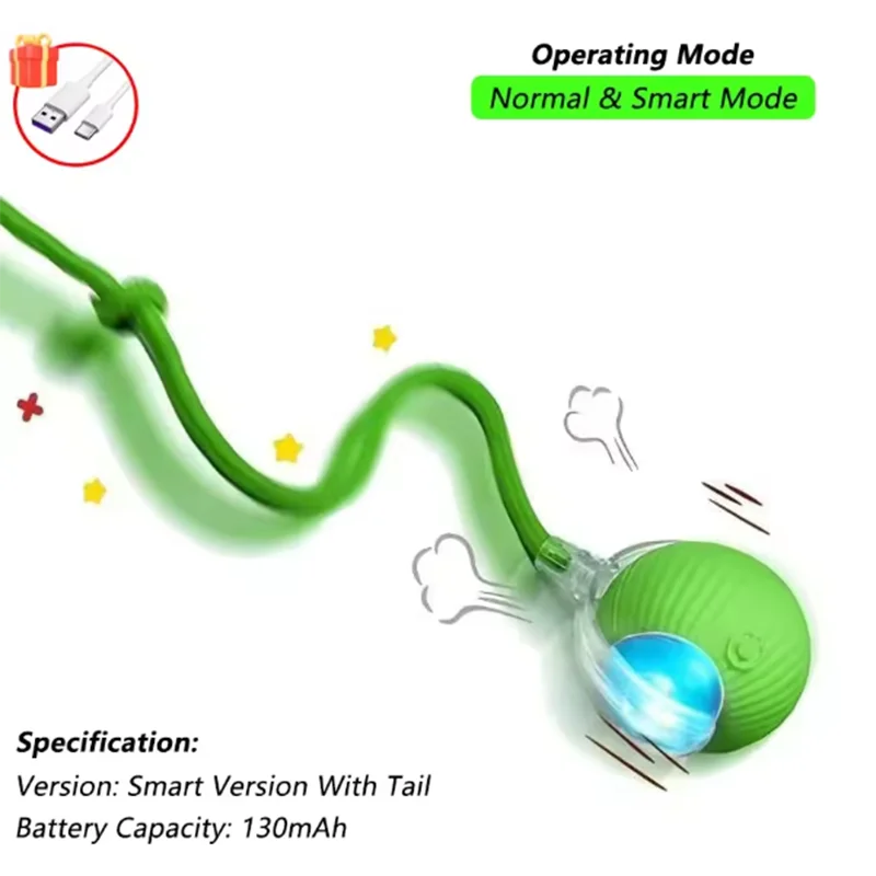 Smart Automatic Rolling Pet Ball – Interactive Fun for Curious Cats