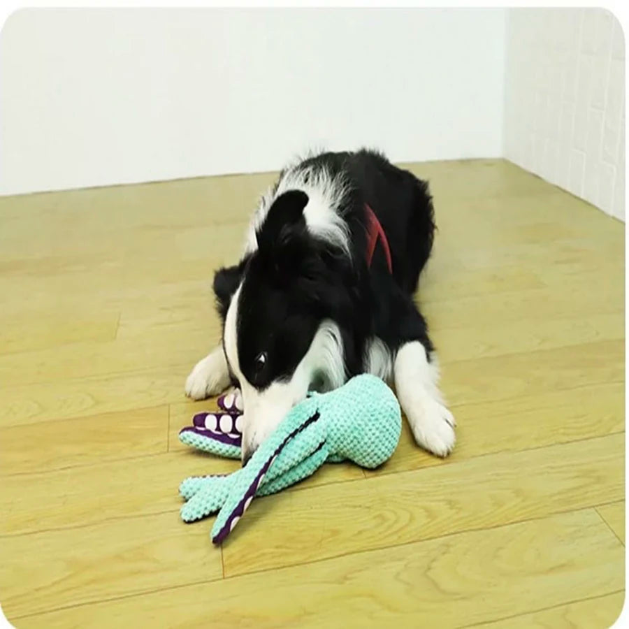 Squeaky Octopus Plush Dog Toy – Interactive Fun for Active Chewers