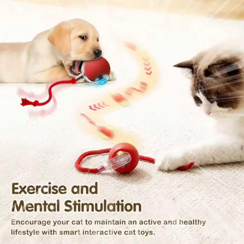 Smart Automatic Rolling Pet Ball – Interactive Fun for Curious Cats