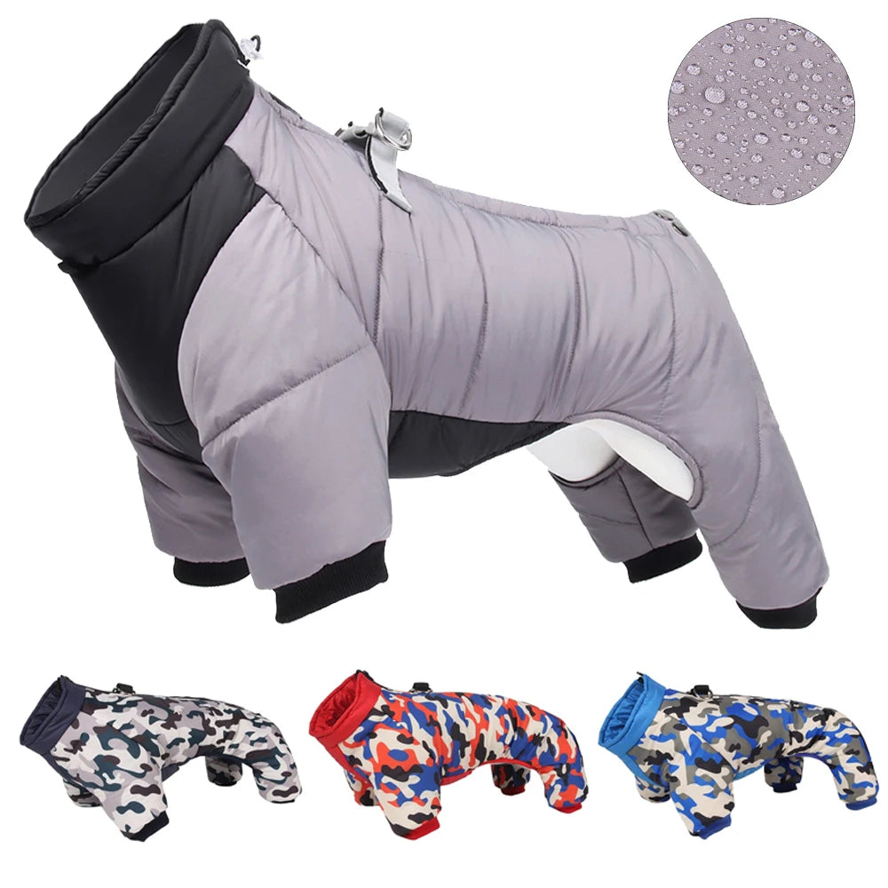Waterproof Reflective Winter Dog Snowsuit – Full Body Warm Protection