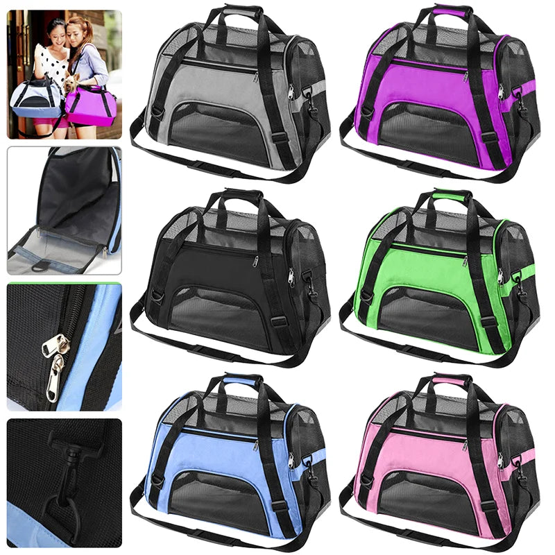 Comfort Mesh Pet Travel Carrier Bag for Cats & Small Dogs