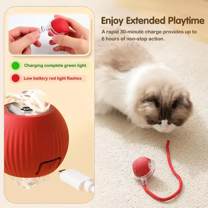 Smart Automatic Rolling Pet Ball – Interactive Fun for Curious Cats